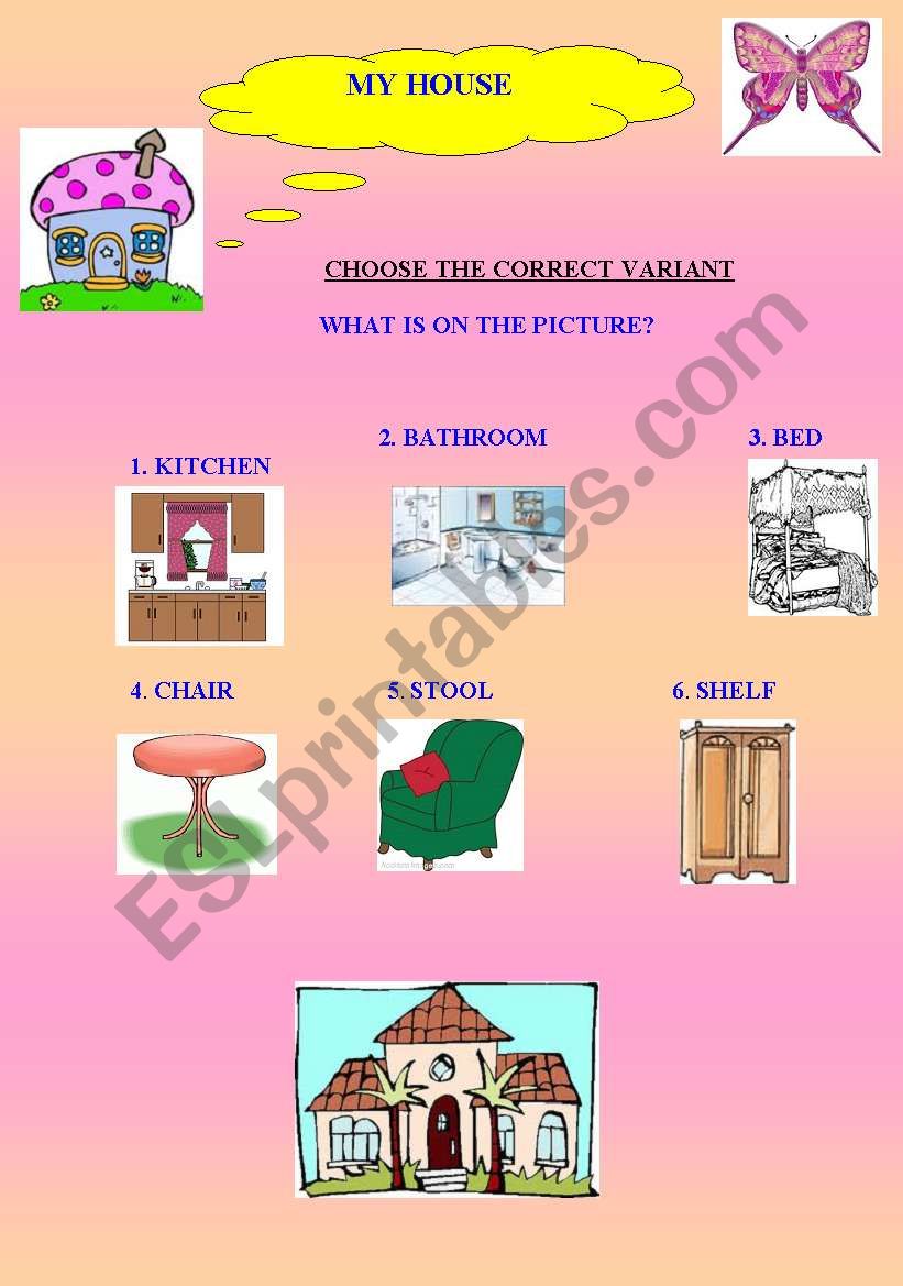 my house (test)  worksheet