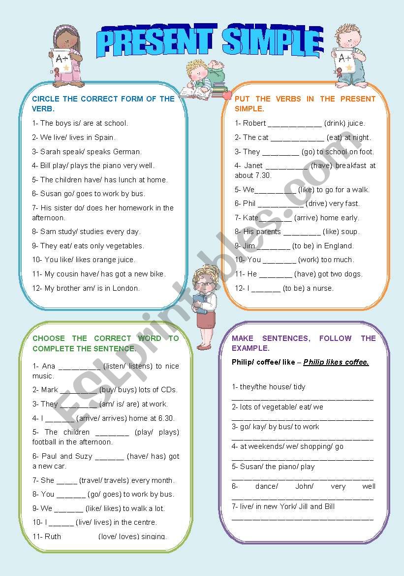 PRESENT SIMPLE worksheet