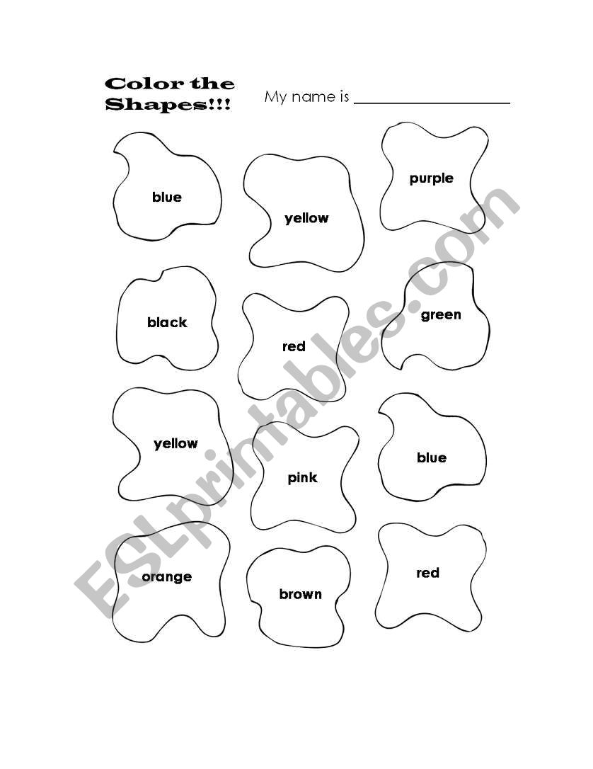 shapes and colours worksheet