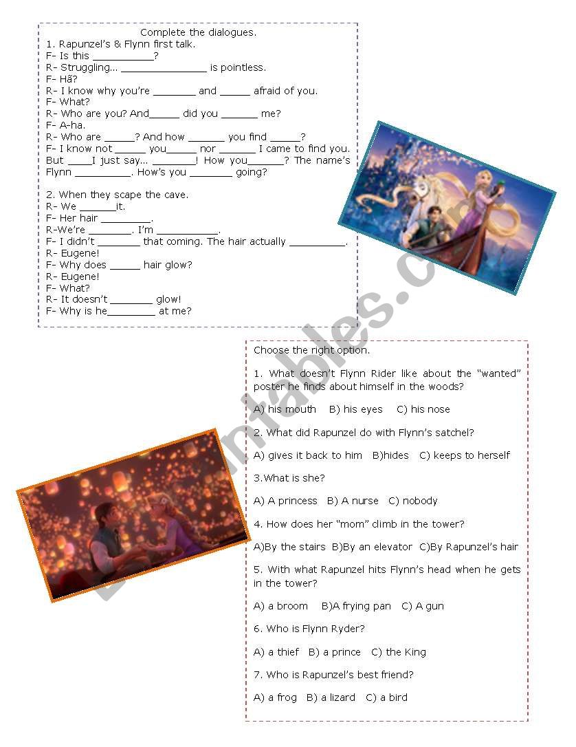 Tangled Part 2 worksheet