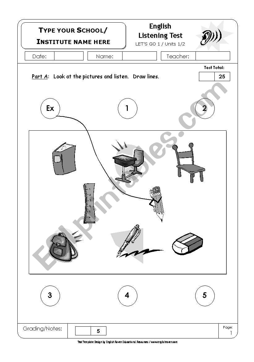 learning english worksheet