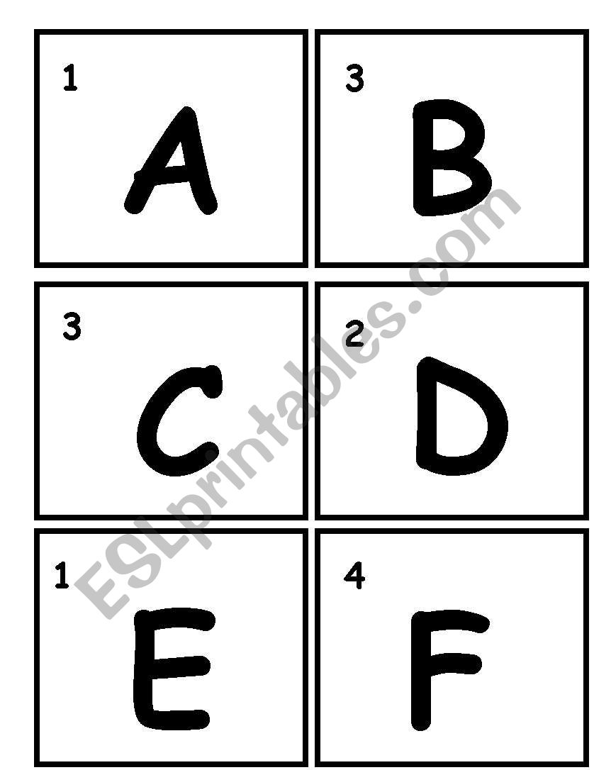 Scrabble Tile Cards worksheet