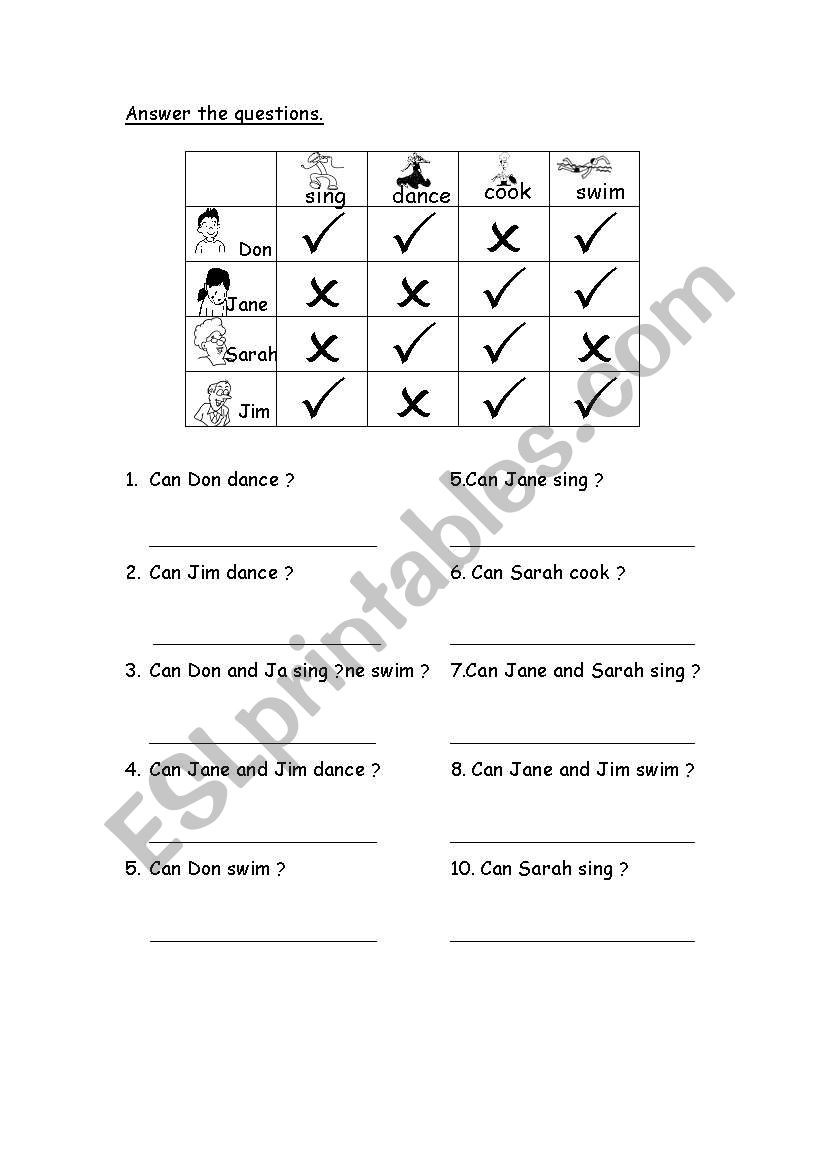 Short answer worksheet