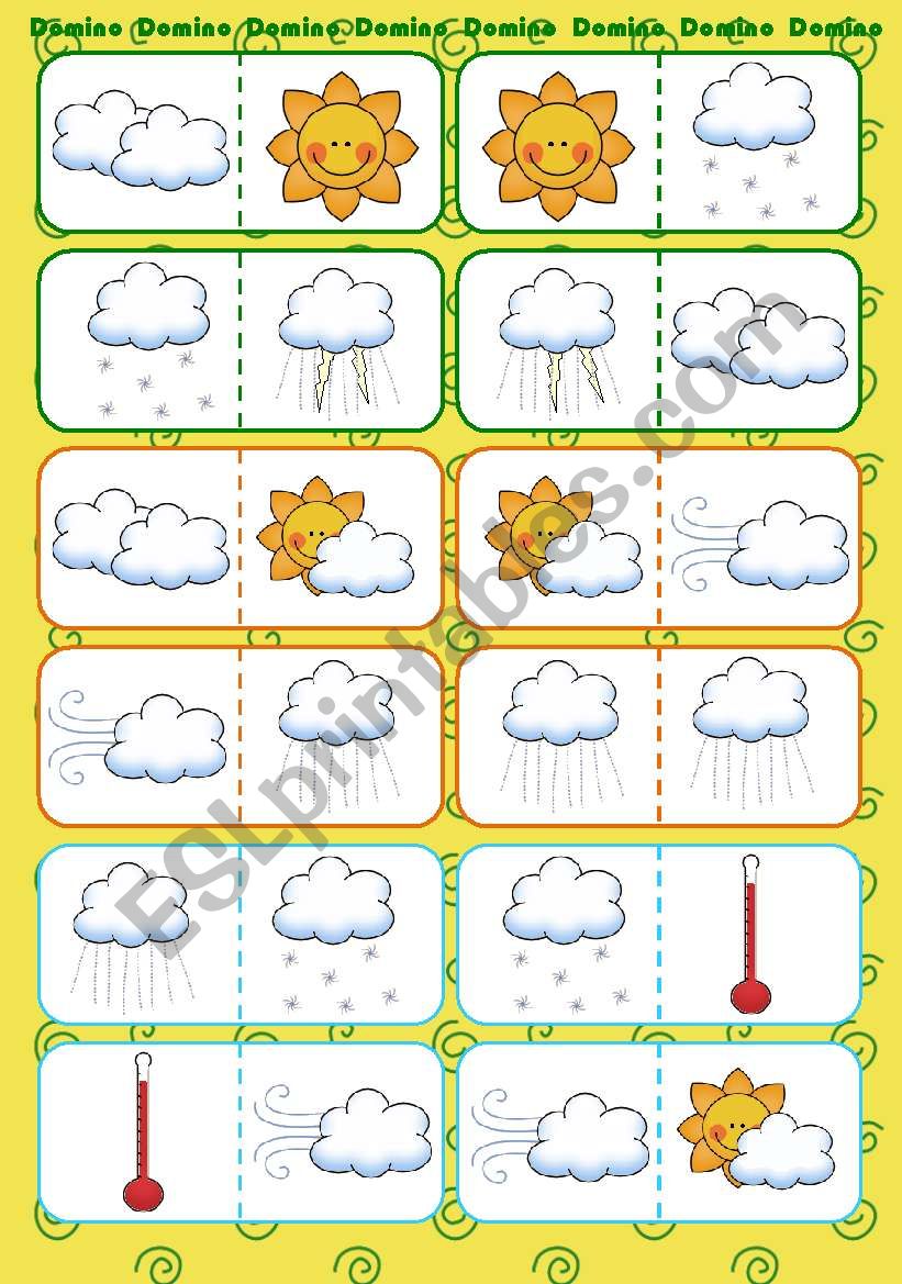 Weather Domino worksheet