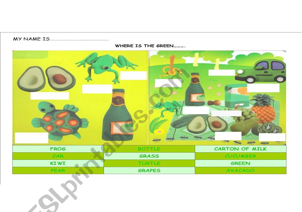 Lets learn our colours (Green)