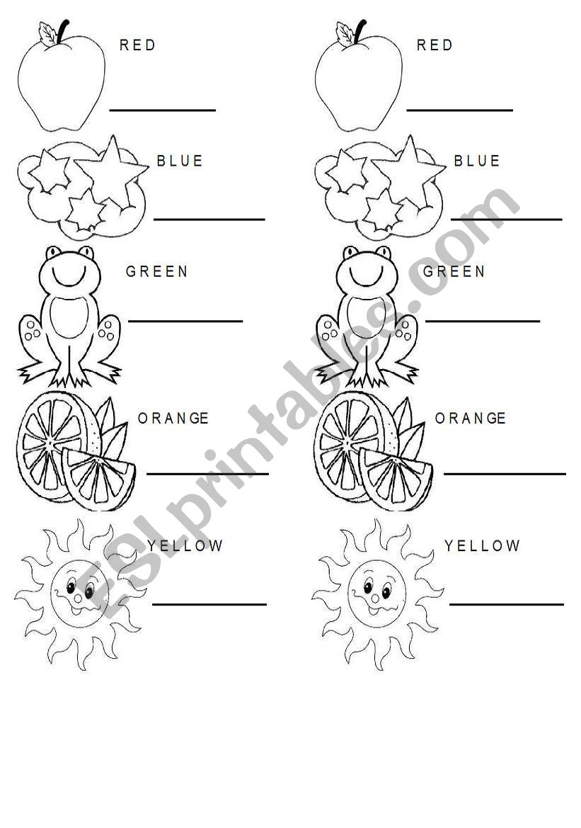 colors worksheet