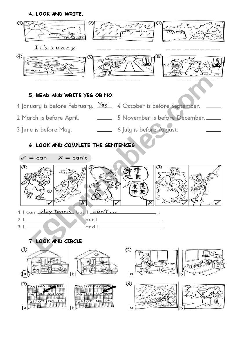 AT HOME AND WEATHER EXERCISE (2/2)