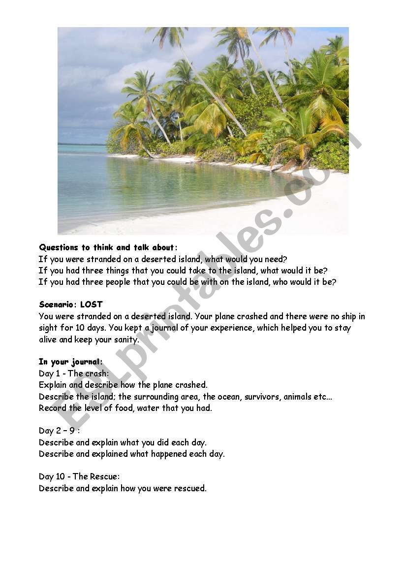 LOST - Survivor worksheet