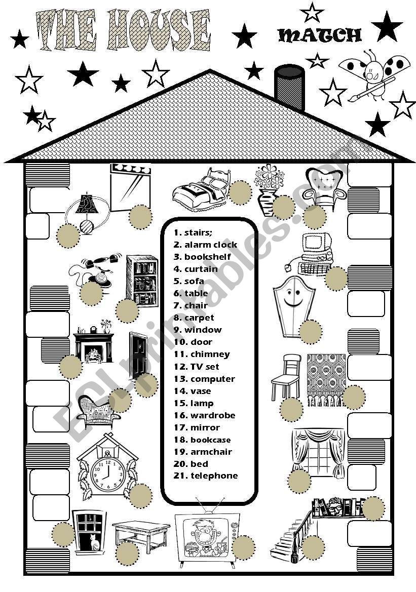 THE HOUSE worksheet