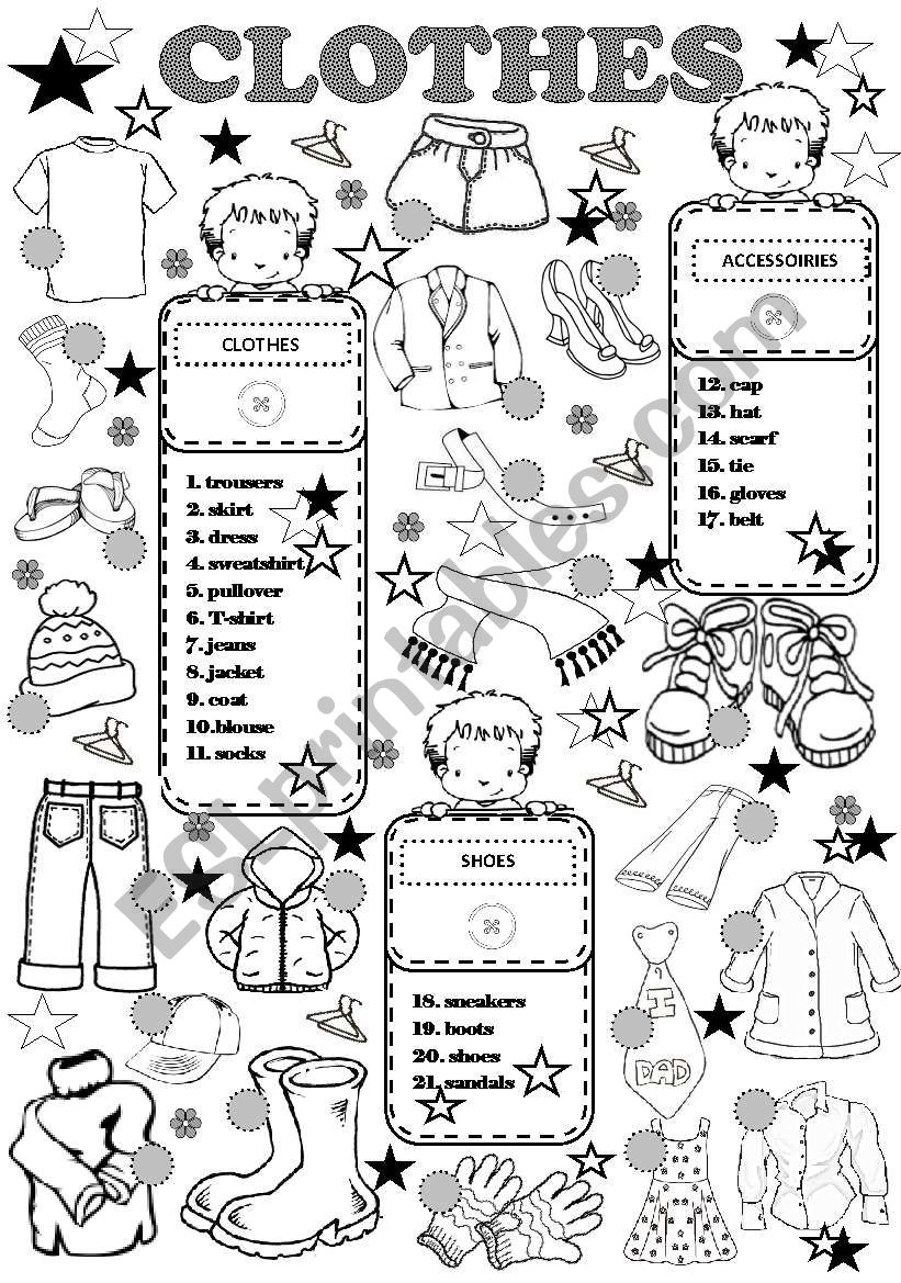 CLOTHES worksheet