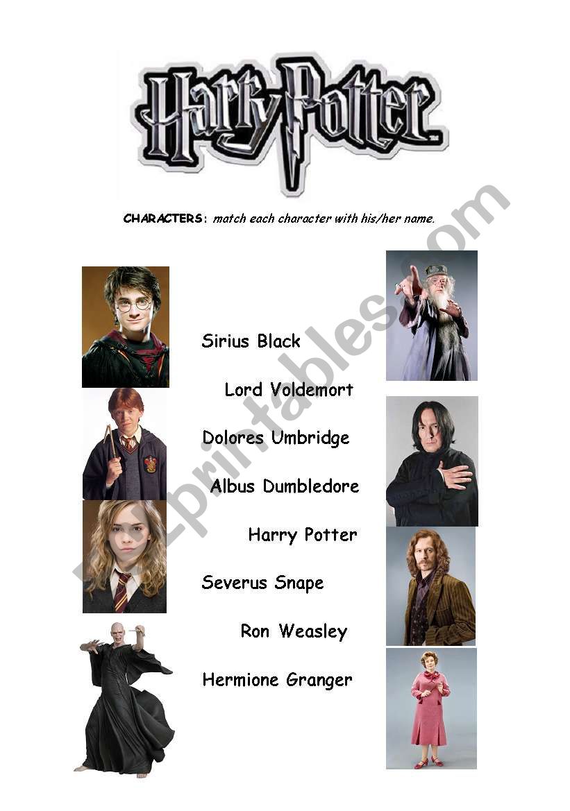 Harry Potter and the order of Phoenix Characters