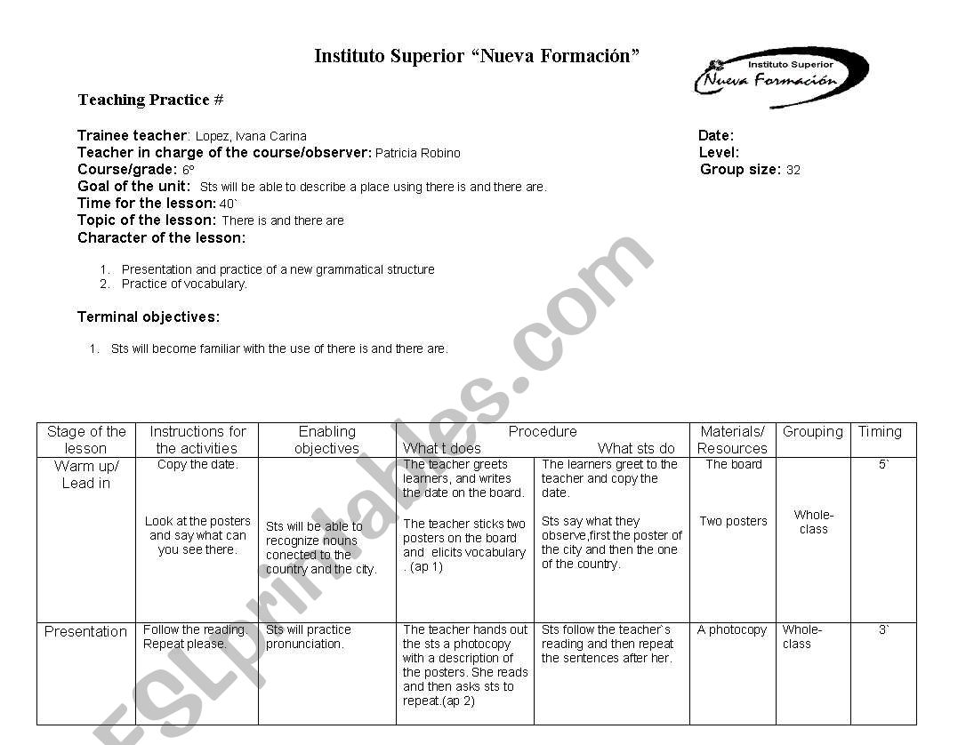 There is and there are worksheet