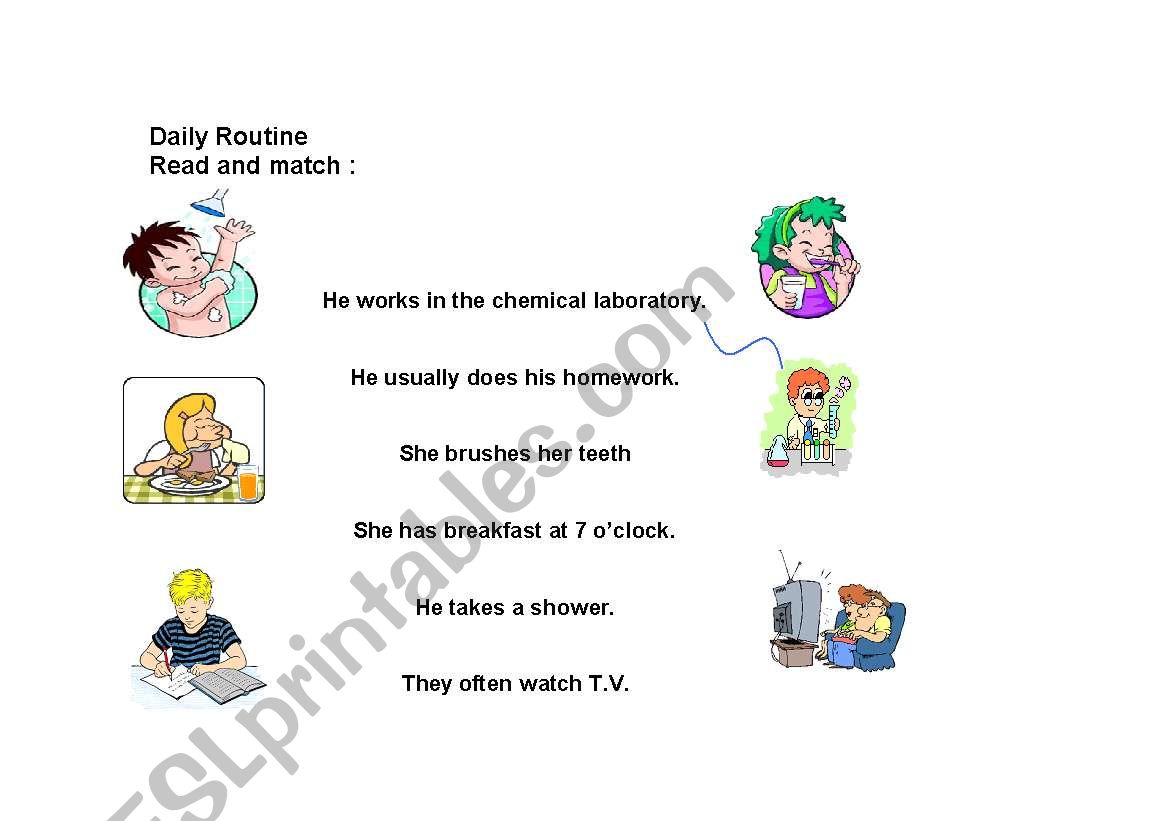 Daily Routine worksheet