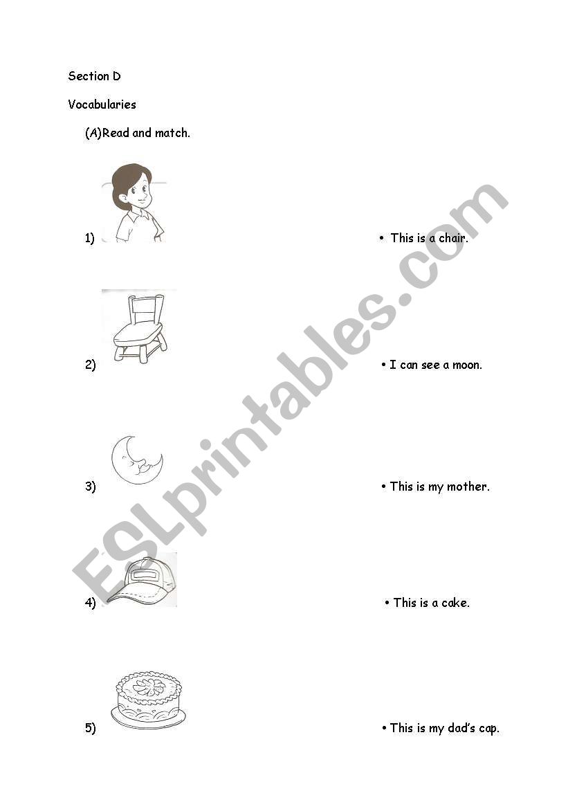 vocabularies worksheet