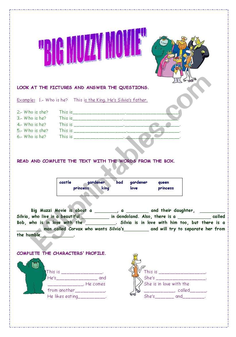MOVIE BIG MUZZY PART I worksheet