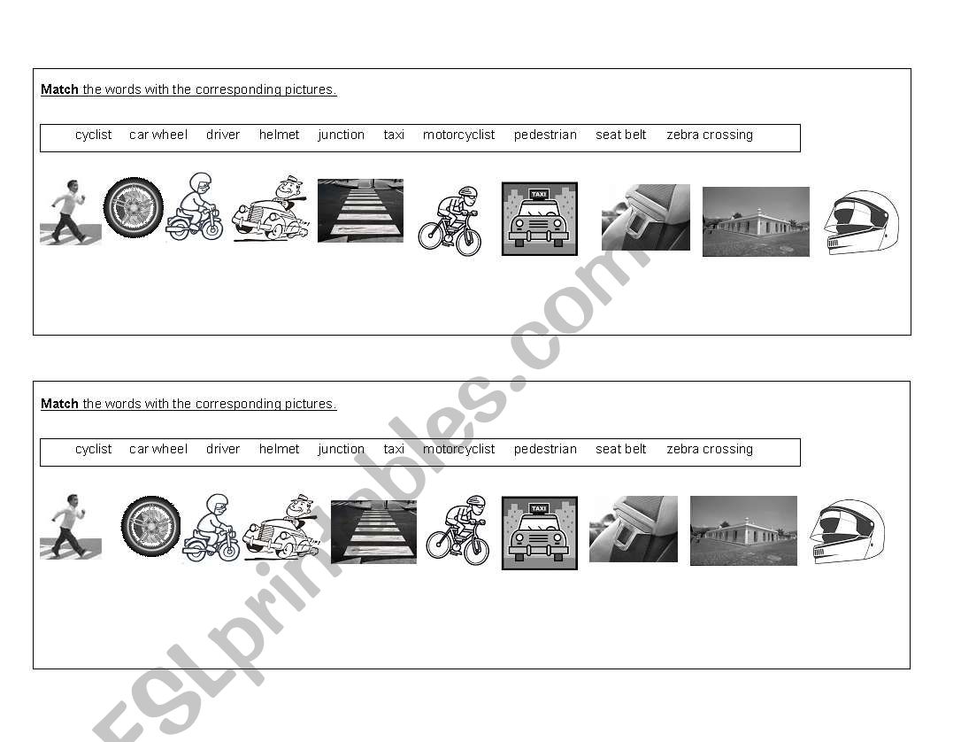 Match worksheet