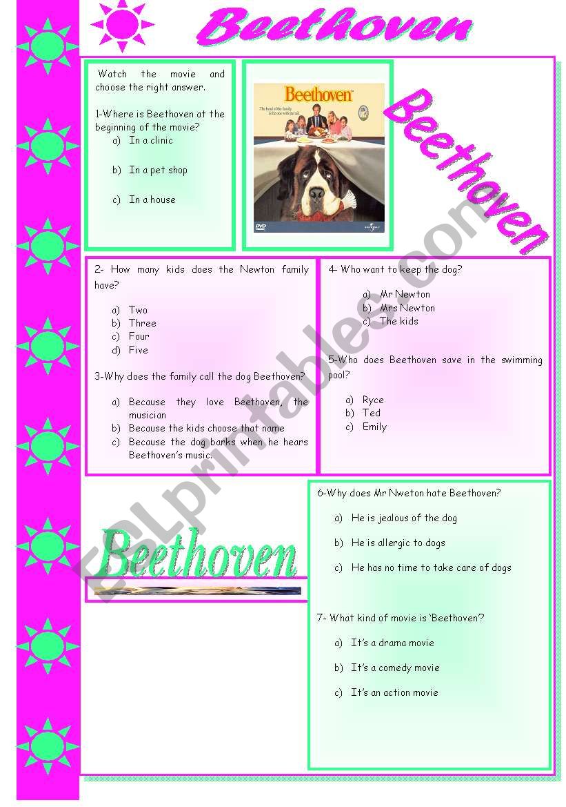 Beethoven worksheet