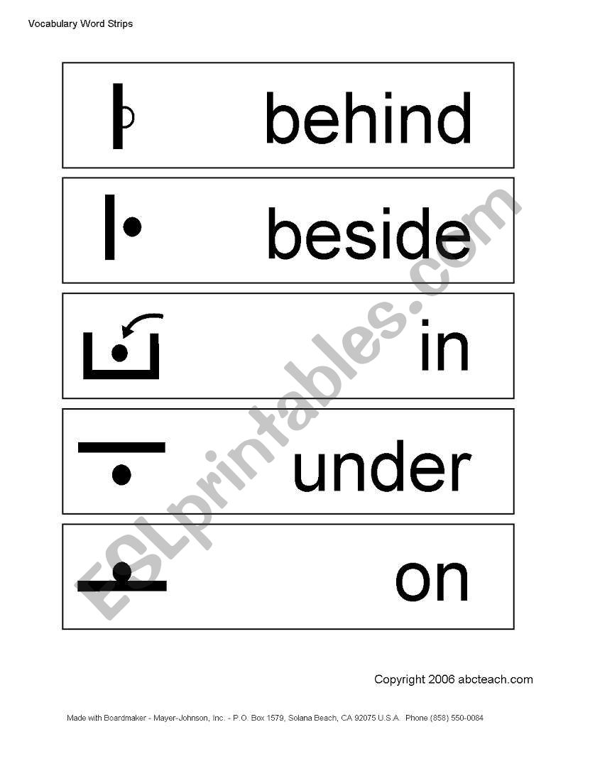 preposition worksheet