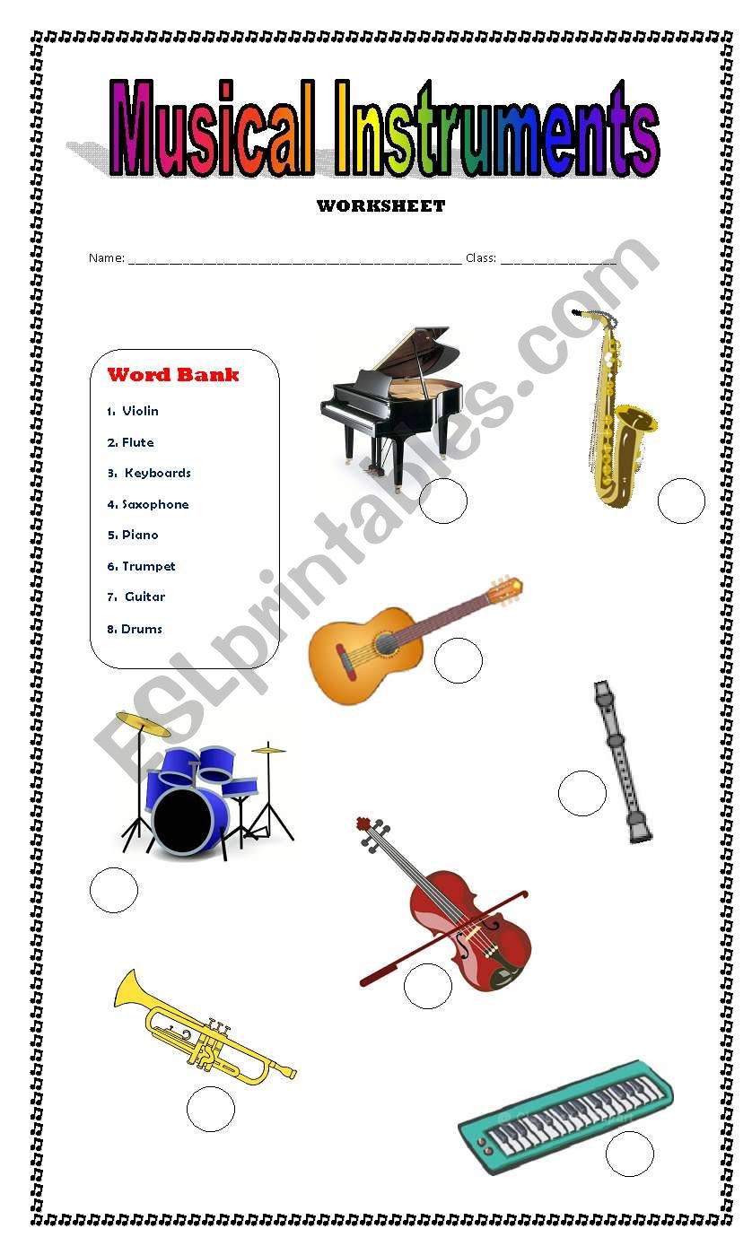 Musical Instruments ESL Worksheet By Lily araya Musical Instruments ESL Worksheet By Lily araya