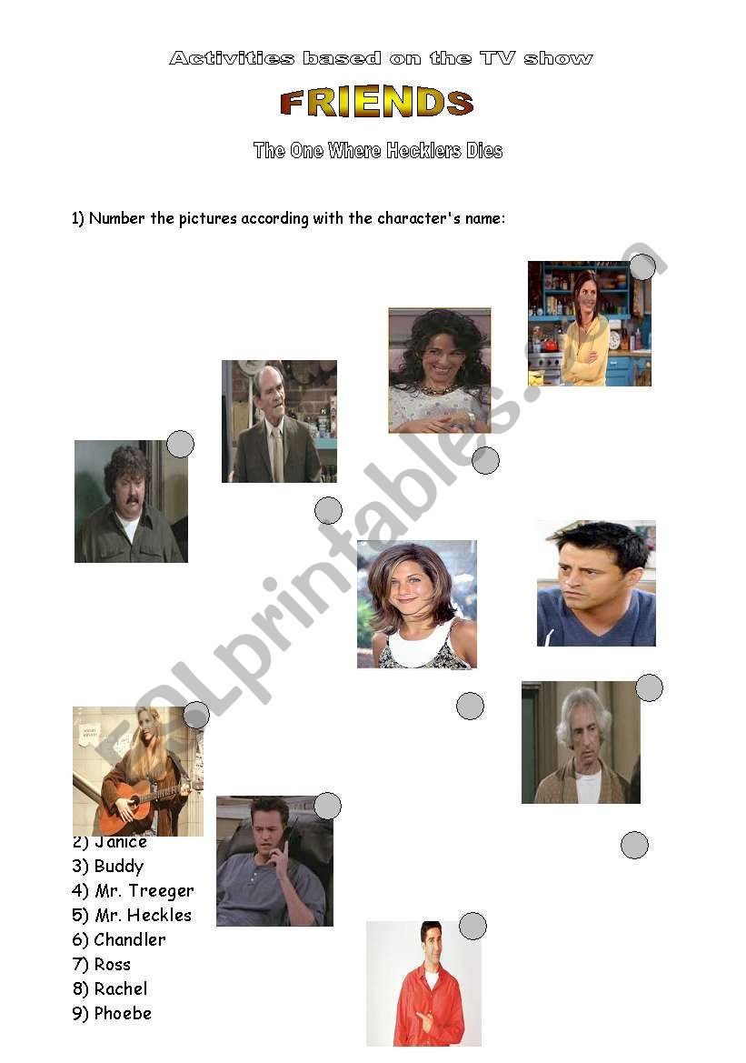 Friends - The one Where Mr. Heckles dies