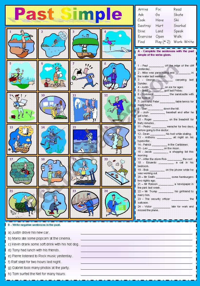 The Boys - Past Simple Regular and Irregular Verbs with Answer Key