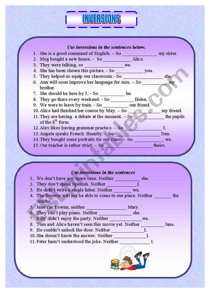 Inversion worksheet