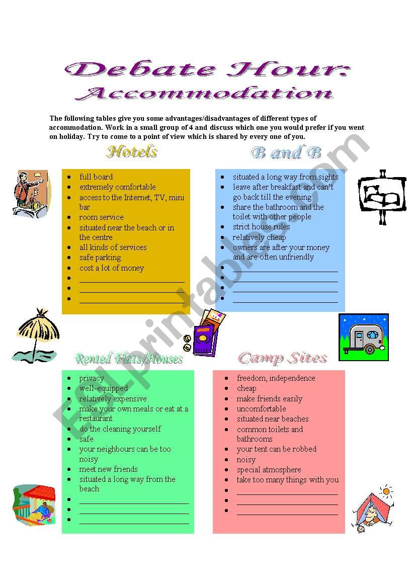 Debate Hour:  Accommodation worksheet