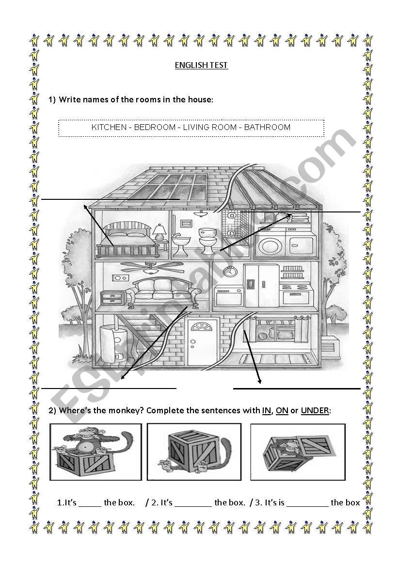 English test worksheet