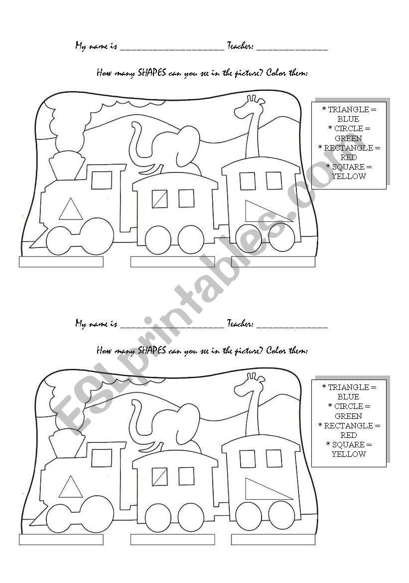 Shapes worksheet