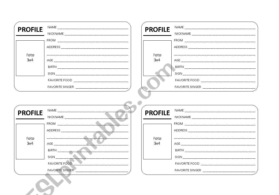 M identity Card worksheet