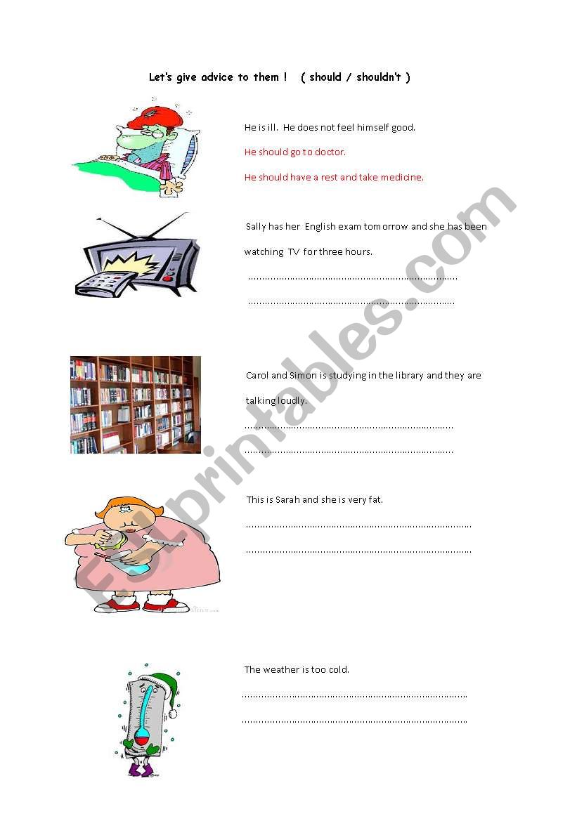 giving advice worksheet