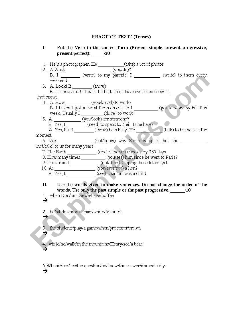 english-worksheets-verb-tense-practice