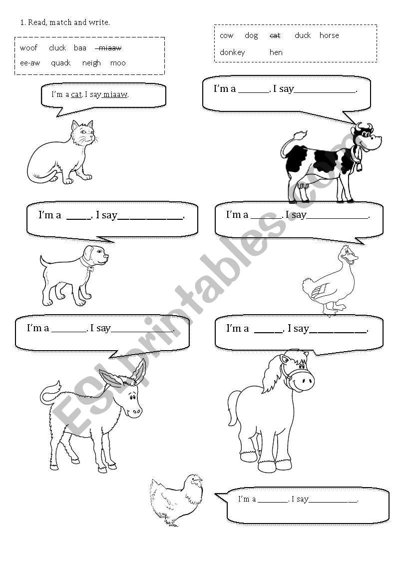 Farm Animals worksheet