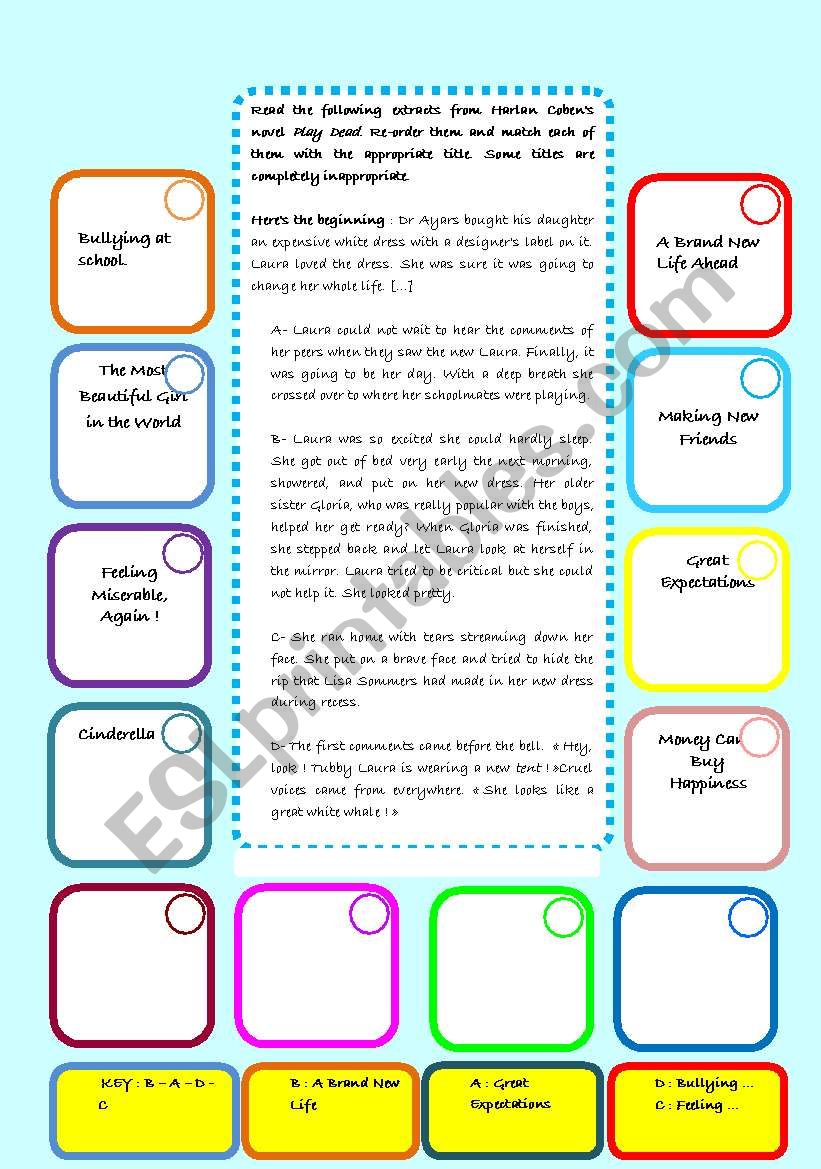 Jigsaw Reading from Harlan CobenÂ´s novel Play Dead