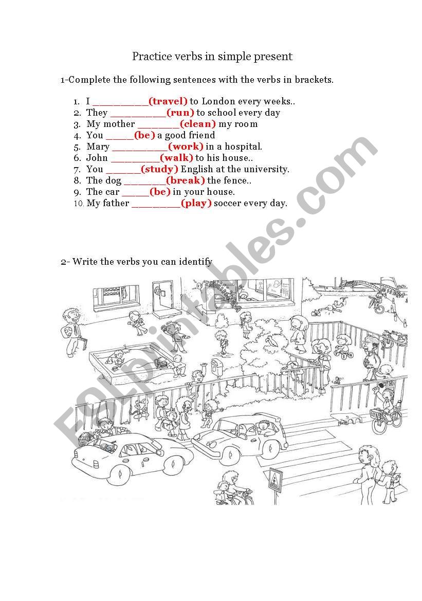 simple present worksheet