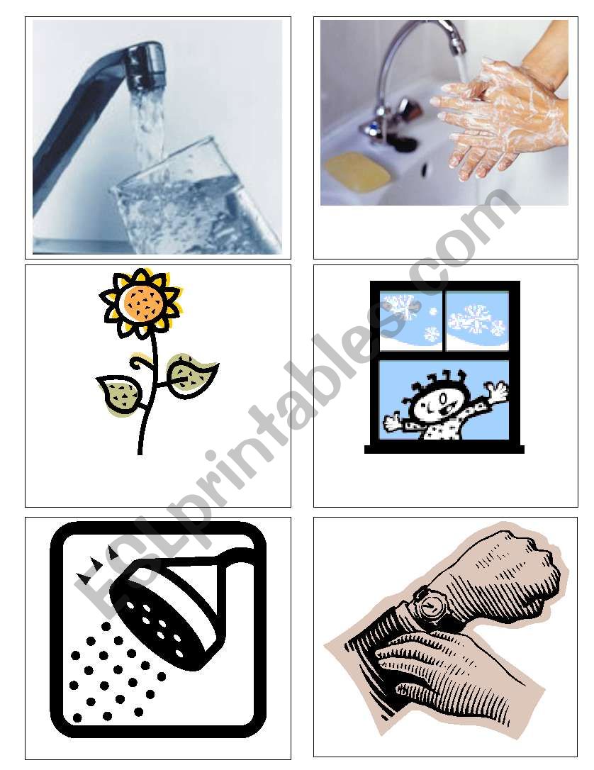 Flash cards for W sound worksheet