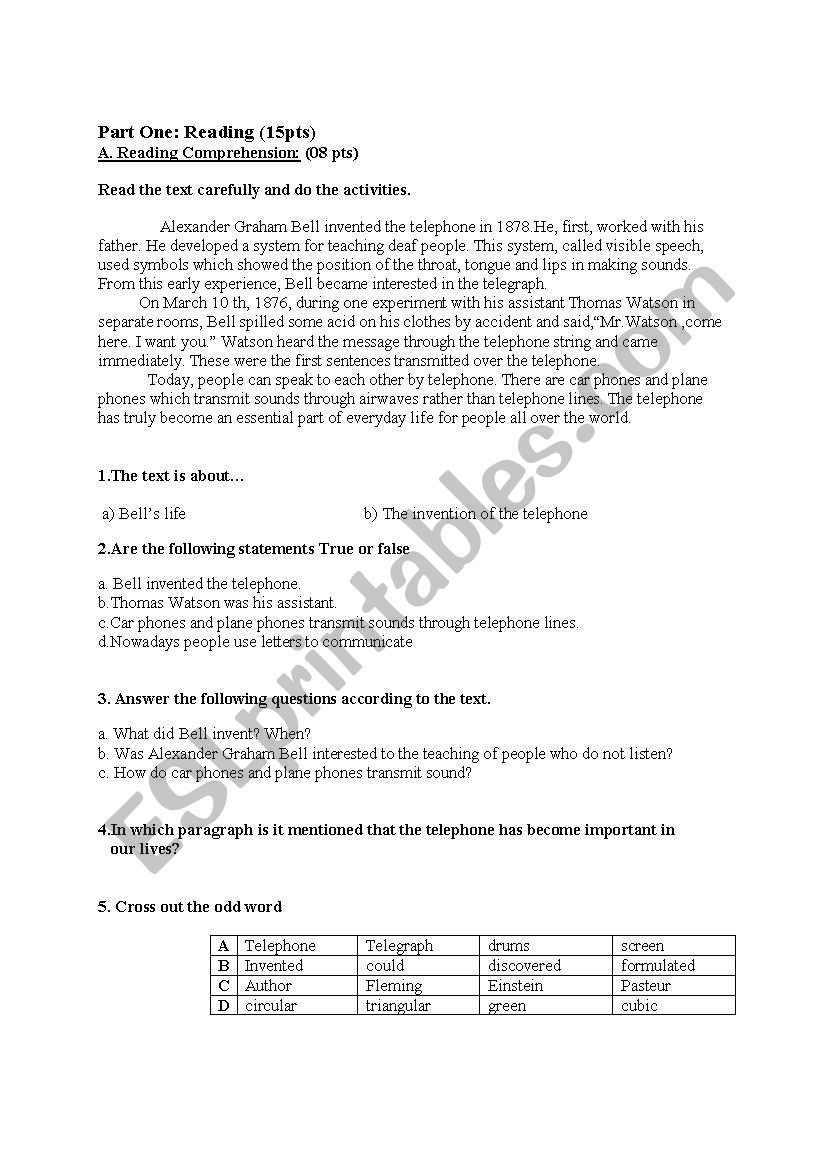 final term exam  worksheet