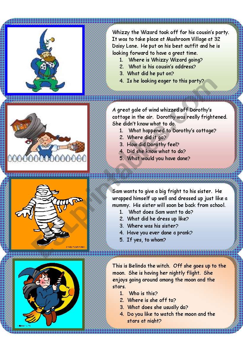 easy mini comprehensions worksheet