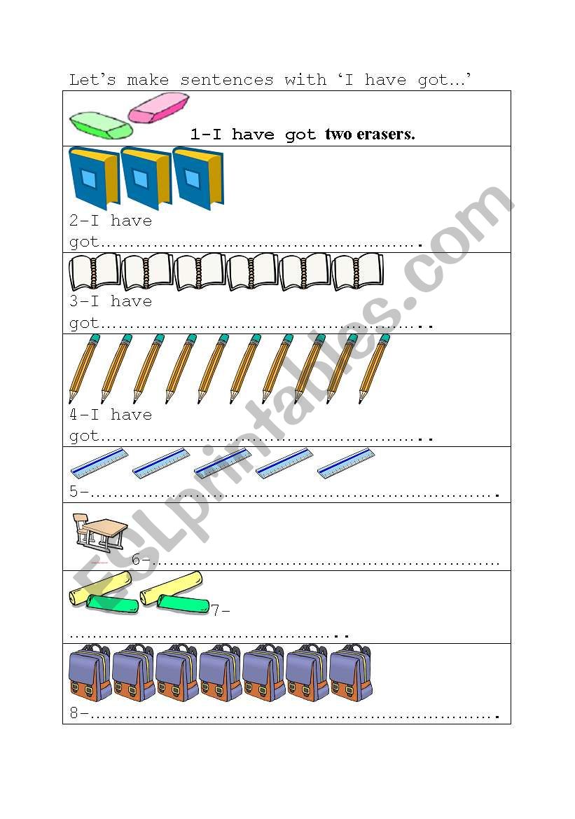 counting school objects worksheet