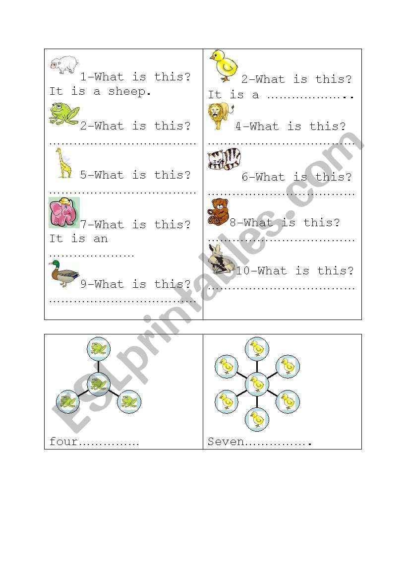 what is this?(for animals) worksheet