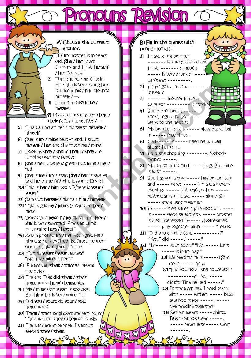 PRONOUNS REVISION (4) (B&W included)