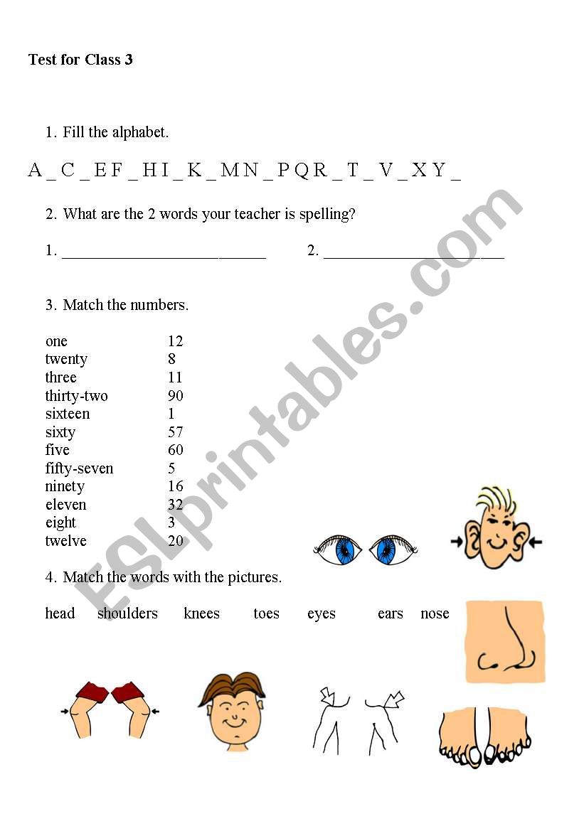 Test for young learners (Class 3)