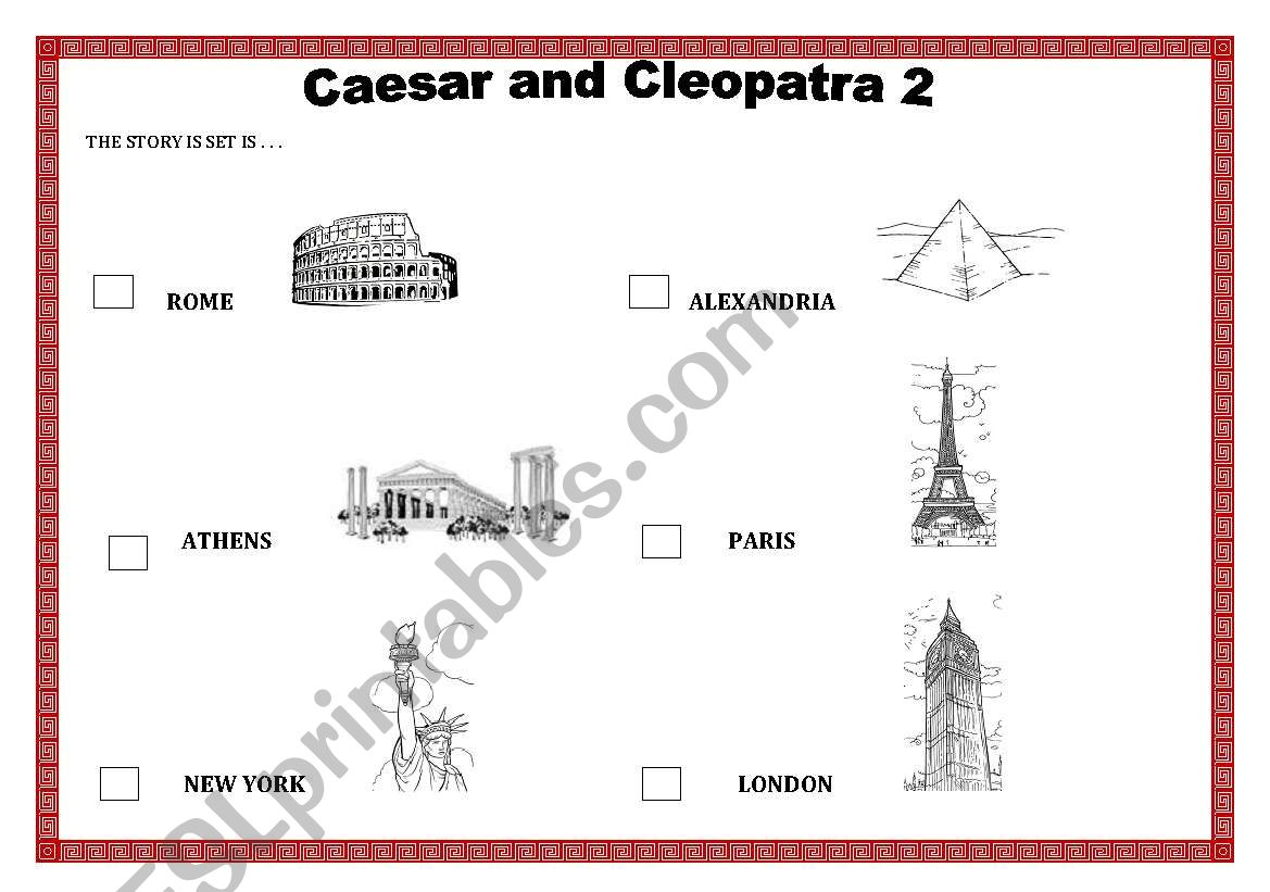 CAESAR AND CLEOPATRA 2 worksheet