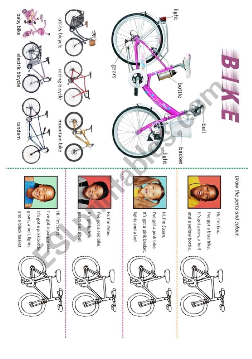 MY BIKE worksheet