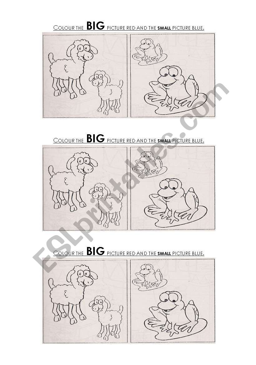 Big or small? worksheet