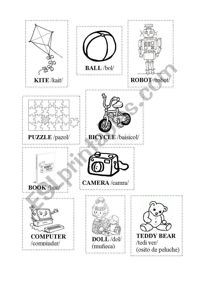 Toys worksheet