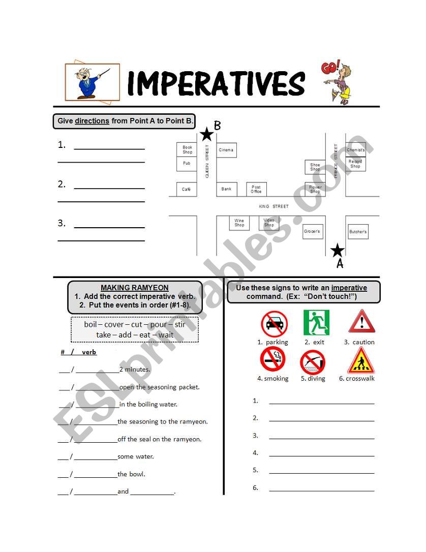Imperatives worksheet