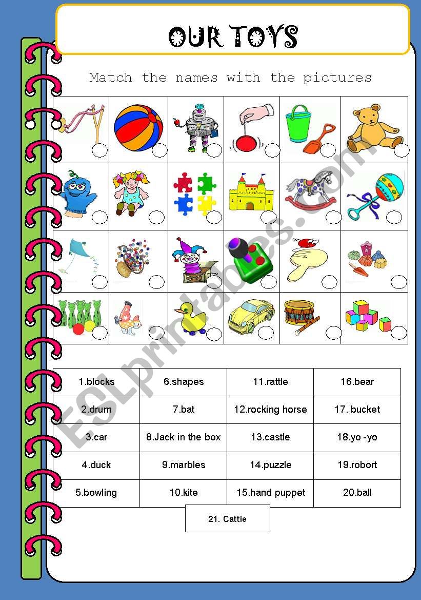 Toys worksheet