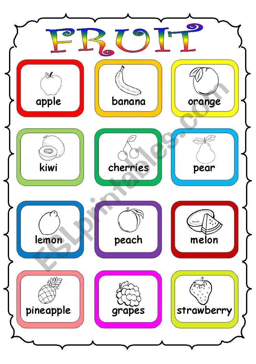 fruit worksheet