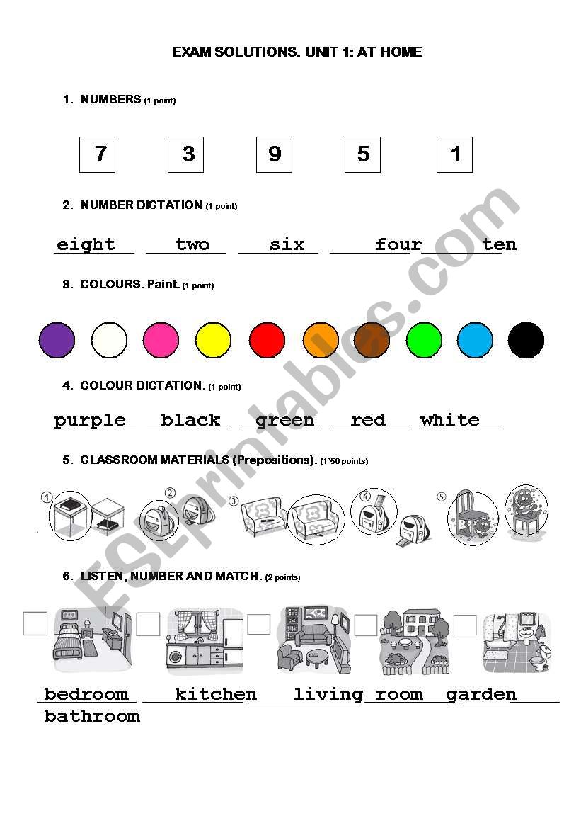 EXERCISES SOLUTIONS (2/2) worksheet